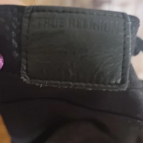 Excellent black snake skin super skinny pants true religion sz 28 - Picture 4 of 4